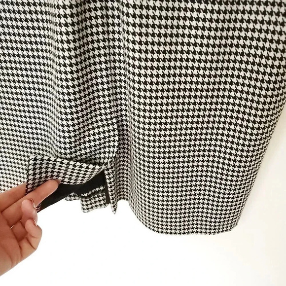 KARL LAGERFELD X ITALIA INDEPENDENT Dress Size 12 Houndstooth Print Knee-Length - Picture 9 of 12
